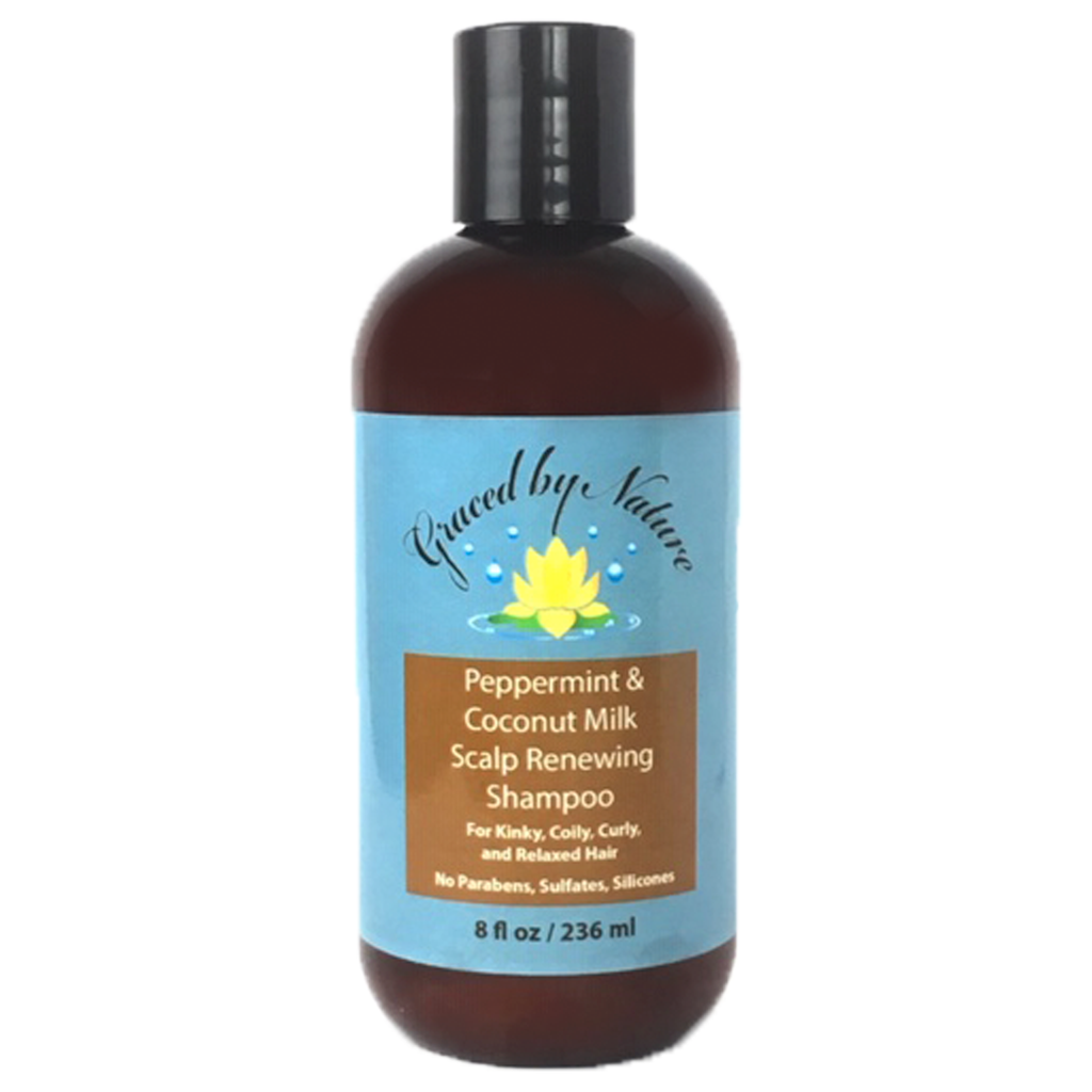 Peppermint & Coconut Milk Scalp Renewing Shampoo (8oz Kinky, Curly Type 4 Hair)